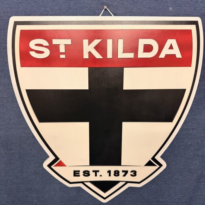 St Kilda afl timber sign